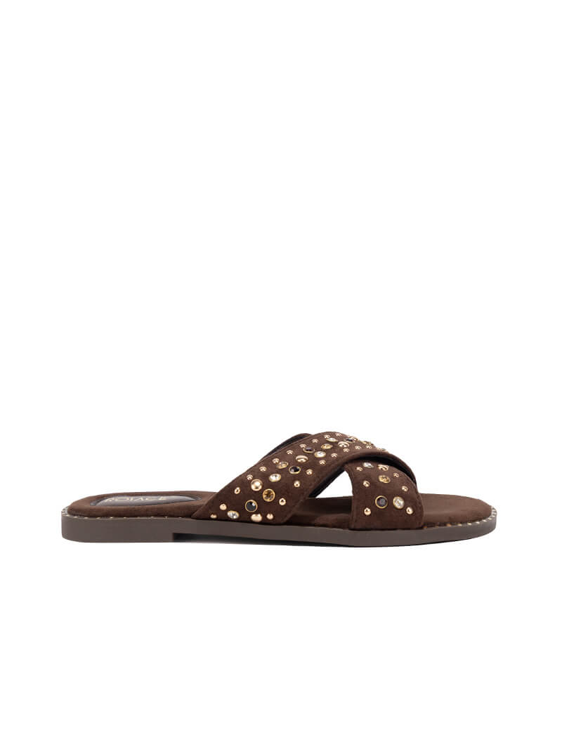 Mules à brides croisées